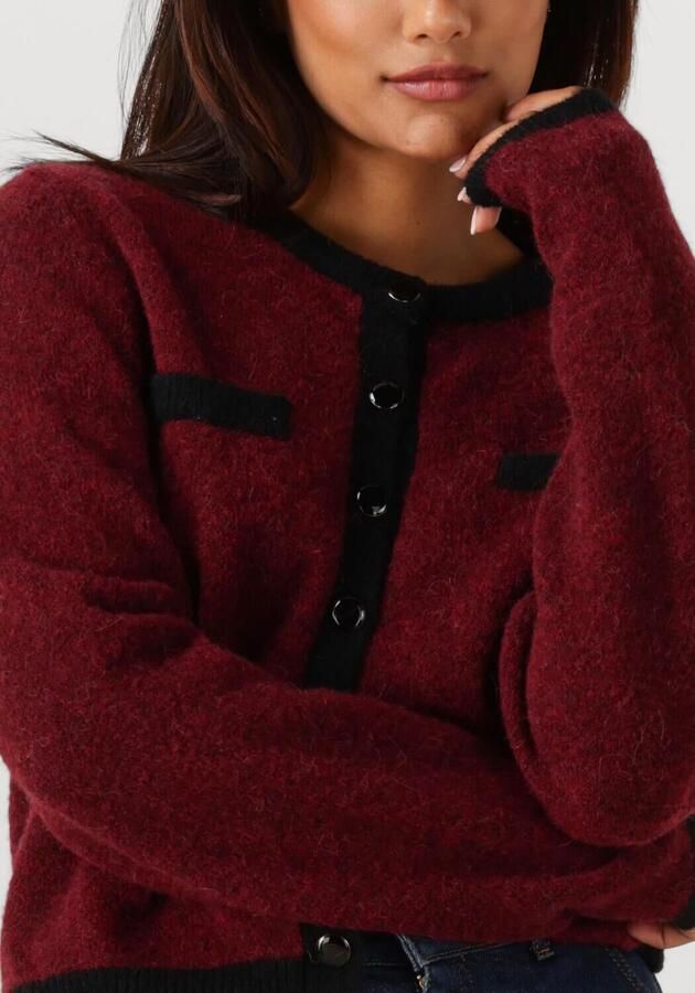 GESTUZ Dames Truien & Vesten Gzalpha Ls Contrast Cardigan Rood - Foto 3