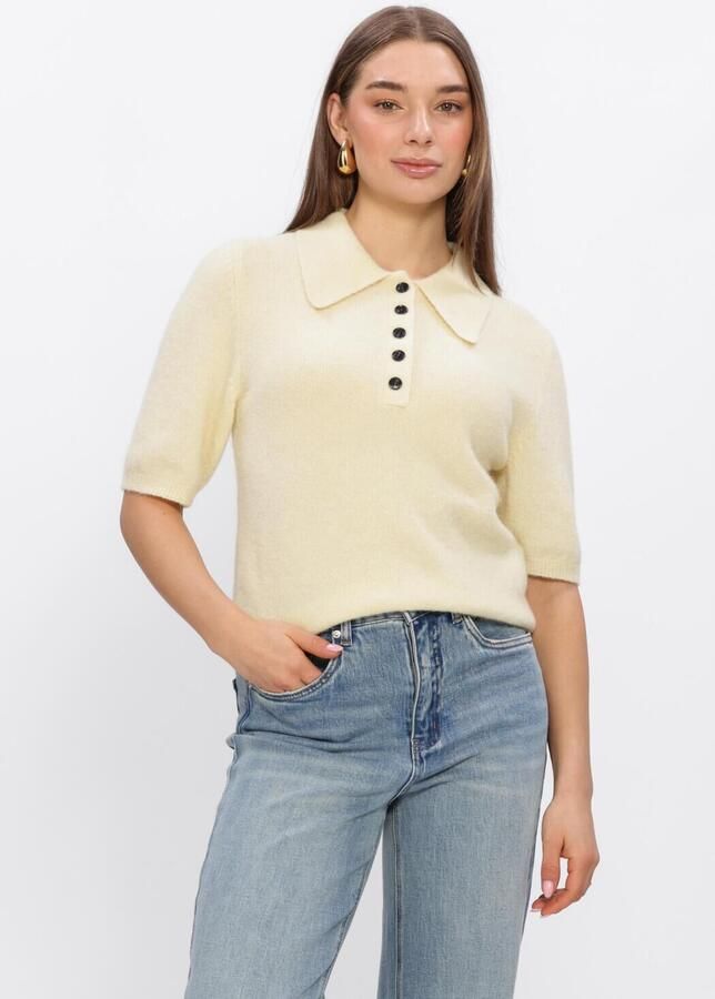 GESTUZ Dames Truien & Vesten Gzalpha Ss Polo Pullover Creme