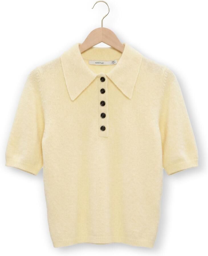 GESTUZ Dames Truien & Vesten Gzalpha Ss Polo Pullover Creme - Foto 2