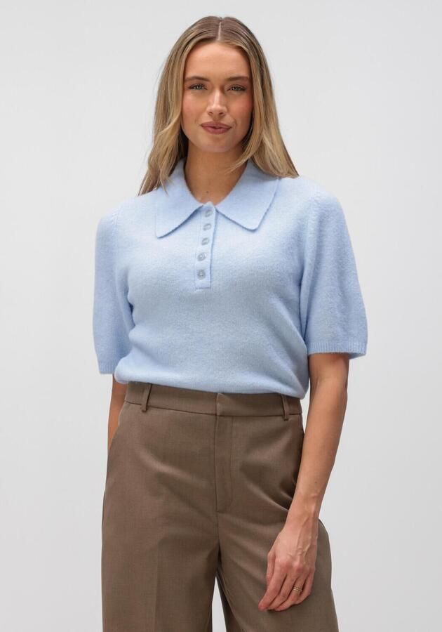 GESTUZ Dames Truien & Vesten Gzalpha Ss Polo Pullover Lichtblauw