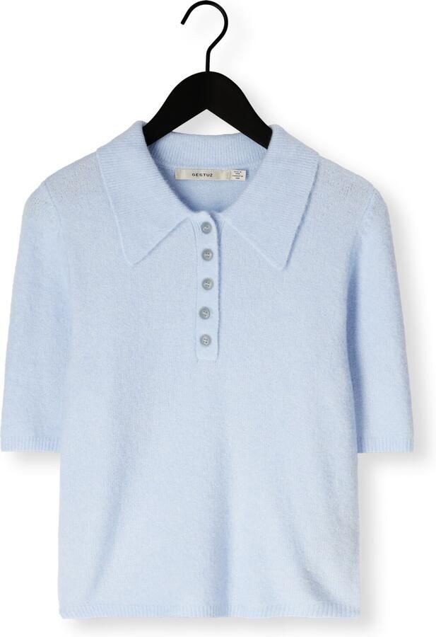 GESTUZ Dames Truien & Vesten Gzalpha Ss Polo Pullover Lichtblauw - Foto 4