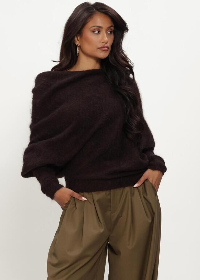 GESTUZ Dames Truien & Vesten Gzdebbie Drape Pullover Bruin