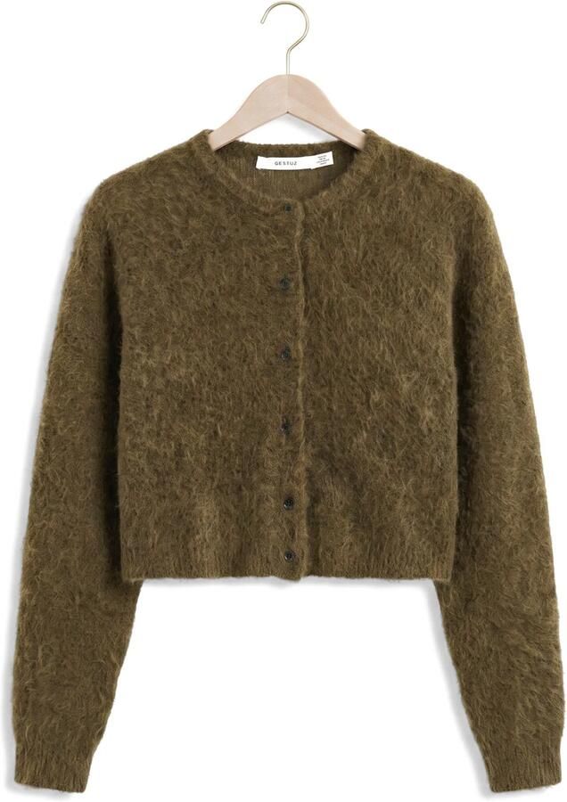 GESTUZ Dames Truien & Vesten Gzdebbie Short Cardigan Groen - Foto 3
