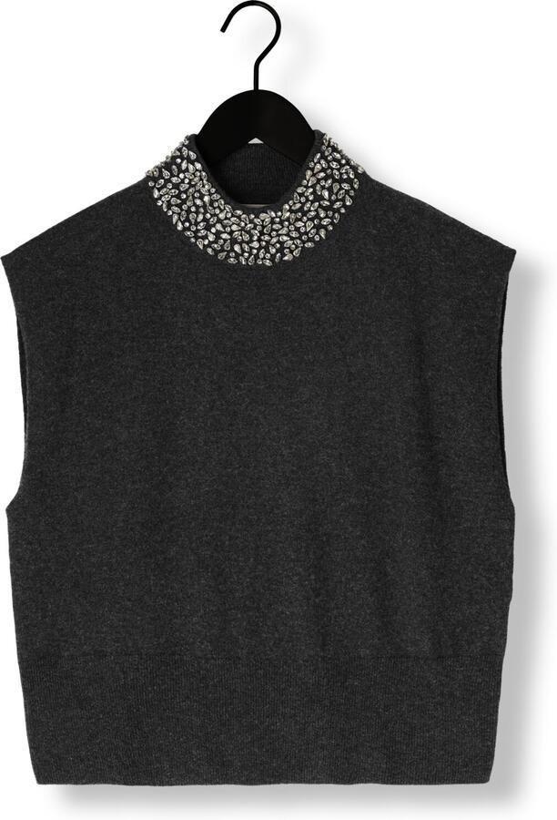 GESTUZ Dames Truien & Vesten Gzmanzi Deco Waistcoat Donkergrijs - Foto 3
