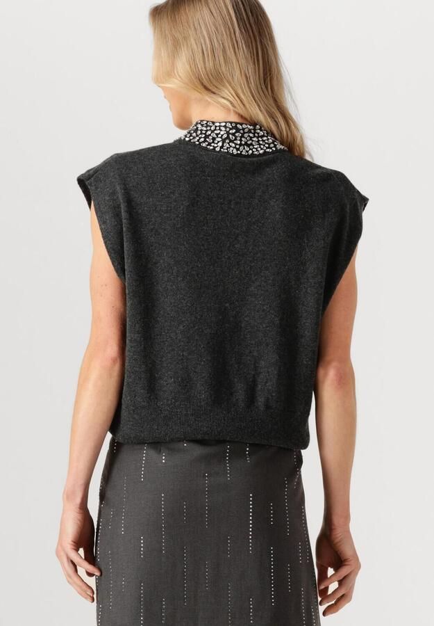 GESTUZ Dames Truien & Vesten Gzmanzi Deco Waistcoat Donkergrijs - Foto 2