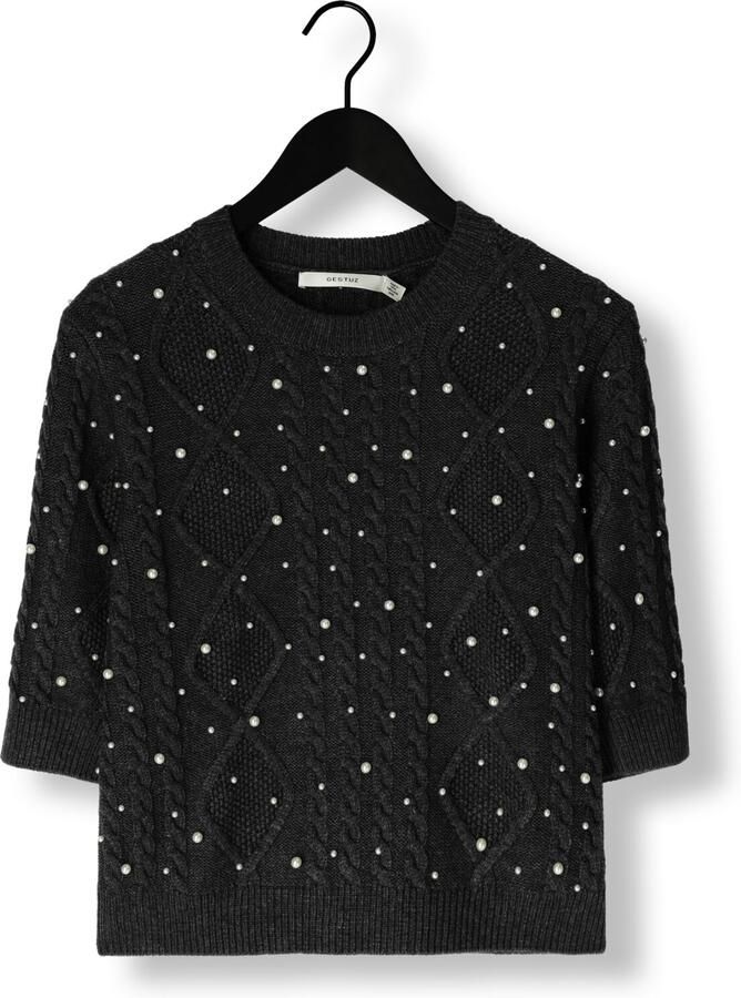 GESTUZ Dames Truien & Vesten Gztaiba Deco Pullover Donkergrijs
