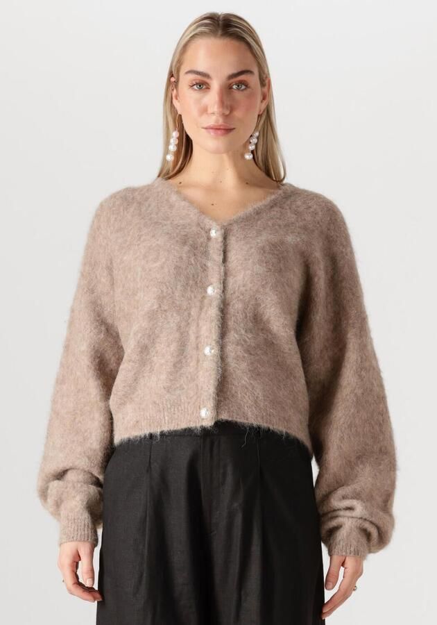 Gestuz Zachte Gebreide Vest Warm Sand Melange Brown Dames - Foto 4