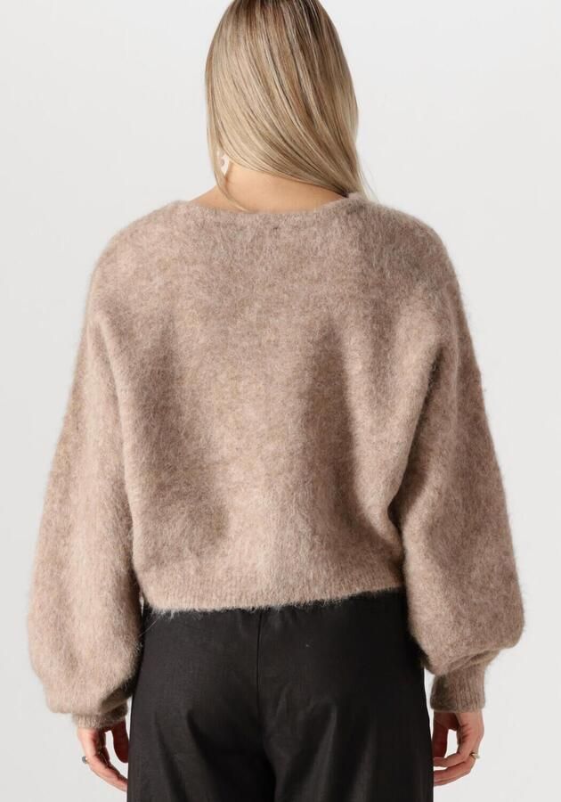 Gestuz Zachte Gebreide Vest Warm Sand Melange Brown Dames