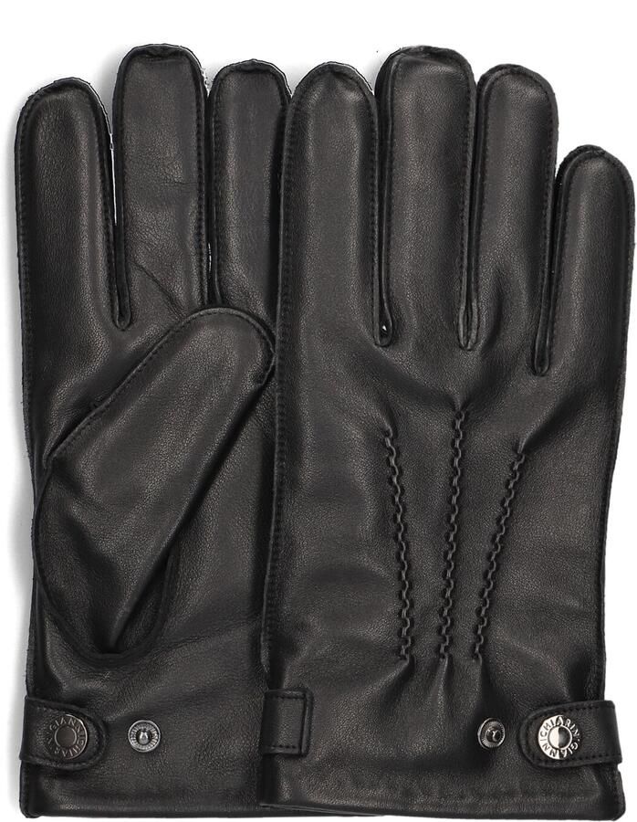 GIANNI CHIARINI Heren Handschoenen Deerskin Gloves Zwart - Foto 2