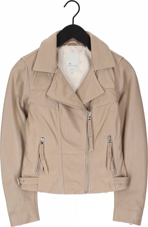 Goosecraft leren jas GC Jupiter biker beige