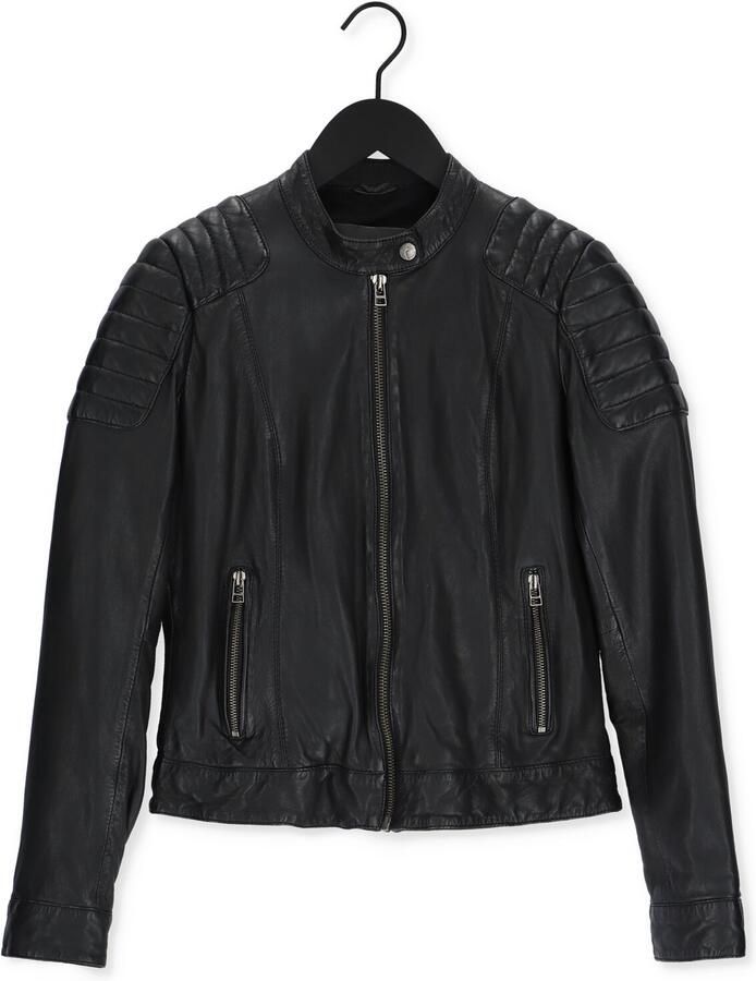 Goosecraft Biker Leren Jas Zwart Black Dames