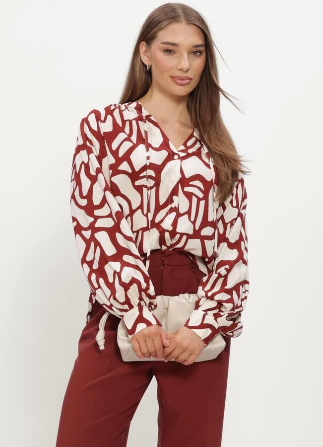 GRACE & MILA Dames Blouses Blouse Bordeaux