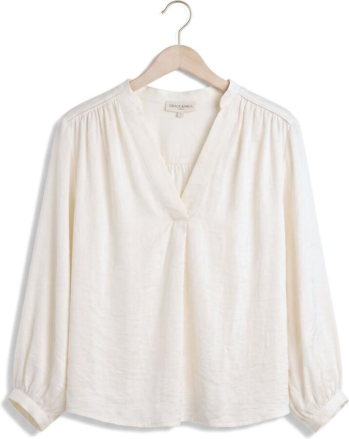 GRACE & MILA Dames Blouses Blouse Ecru - Foto 2