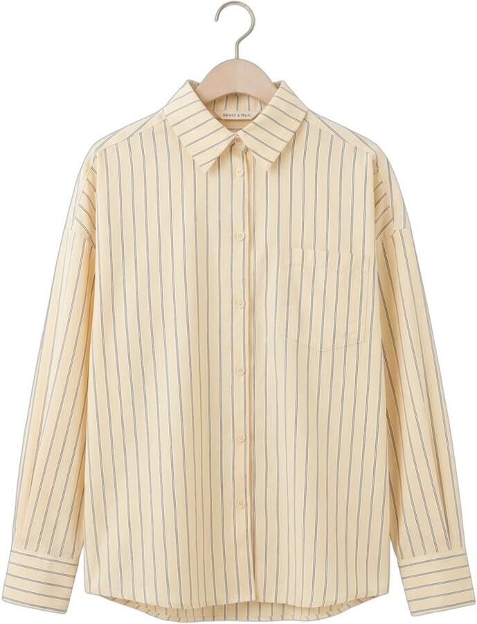 GRACE & MILA Dames Blouses Ss2617025 Creme - Foto 2