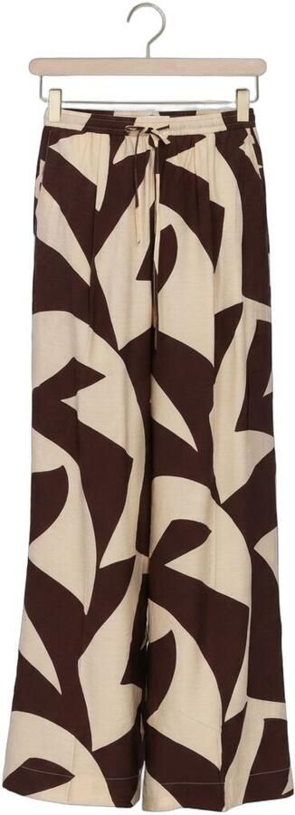 Grace & Mila wide leg regular waist casual broek donkerbruin - Foto 4