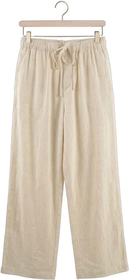 Grace & Mila relaxed regular waist casual broek beige - Foto 4