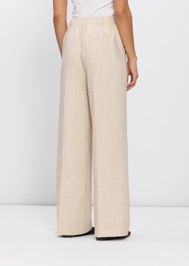 Grace & Mila wide leg high waist pantalon beige - Foto 2
