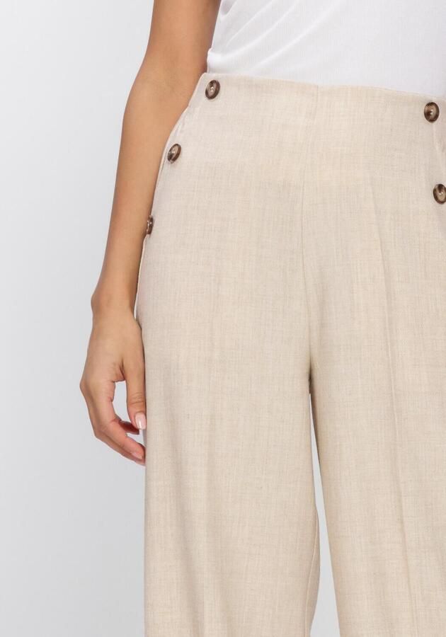 Grace & Mila wide leg high waist pantalon beige - Foto 3