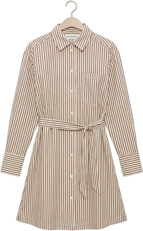 GRACE & MILA Dames Jurken Ss26110022 Creme - Foto 4