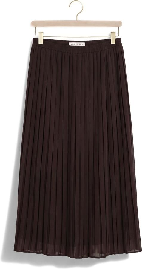 GRACE & MILA Dames Rokken Skirt Bruin - Foto 4