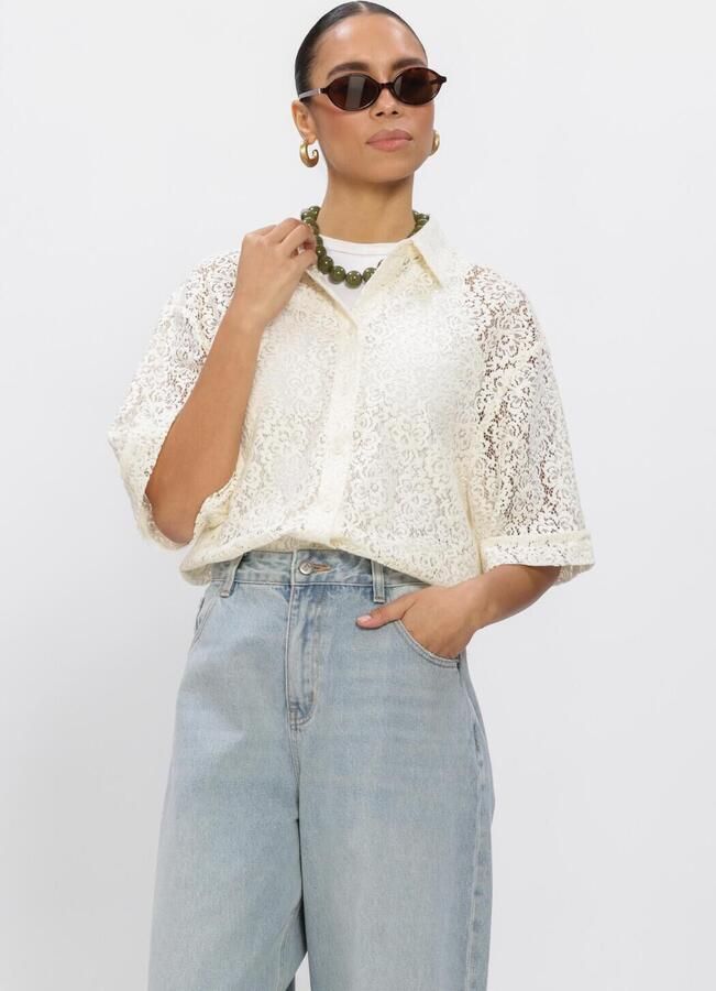 GRACE & MILA Dames Tops & T-shirts Ss2617101 Creme