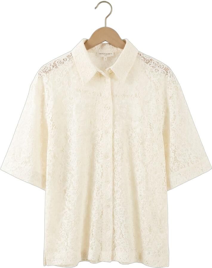 GRACE & MILA Dames Tops & T-shirts Ss2617101 Creme - Foto 2