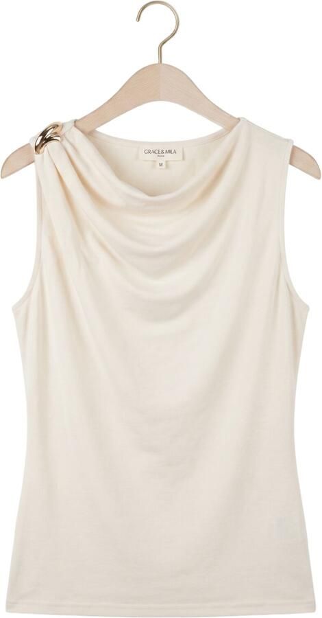 GRACE & MILA Dames Tops & T-shirts Ss2627046 Creme - Foto 4