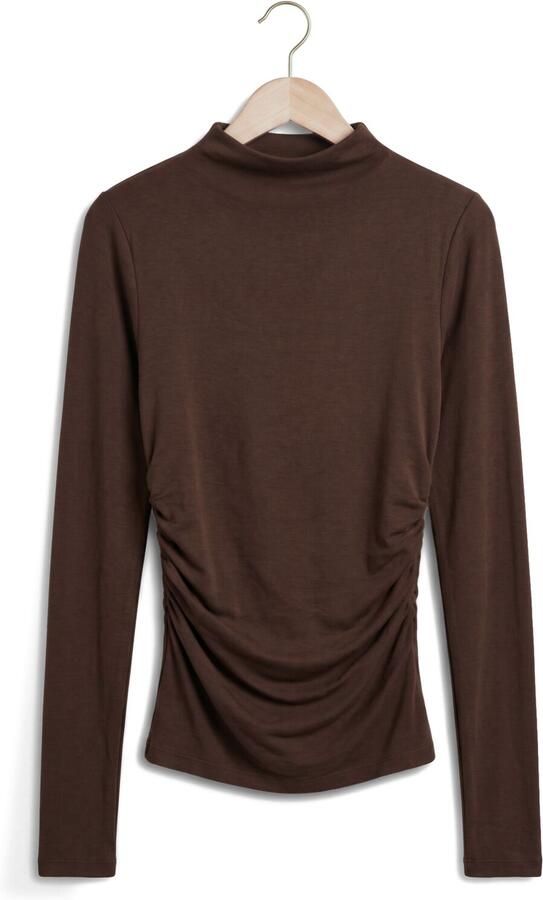 GRACE & MILA Dames Tops & T-shirts Top Bruin - Foto 4