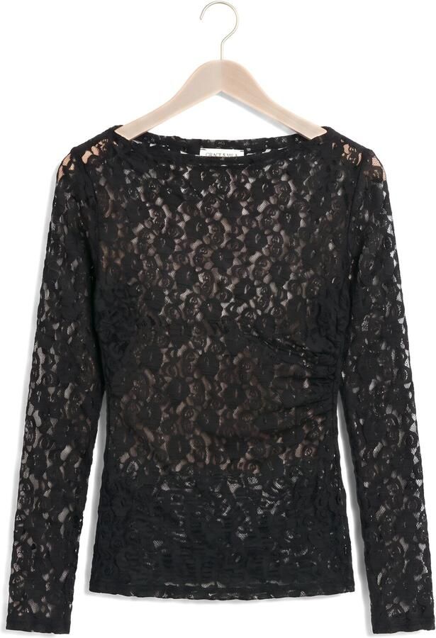 GRACE & MILA Dames Tops & T-shirts Top Zwart - Foto 4