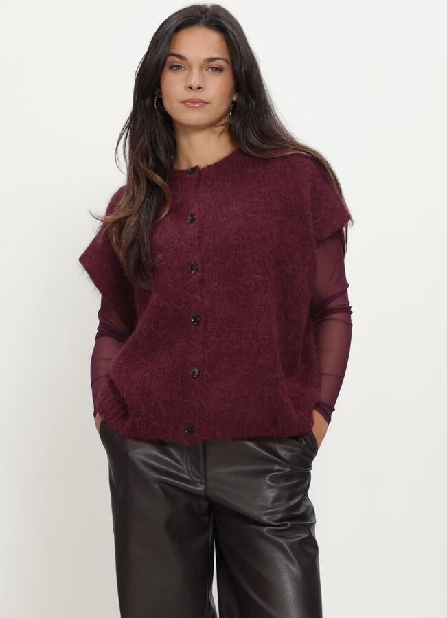 GRACE & MILA Dames Truien & Vesten Cardigan Bordeaux