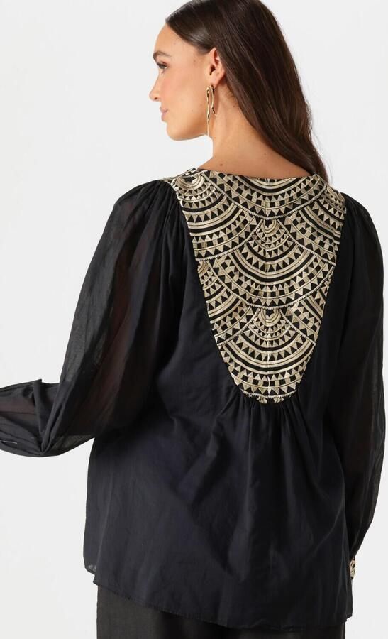 GREEK ARCHAIC KORI Dames Blouses 340552 Zwart - Foto 4