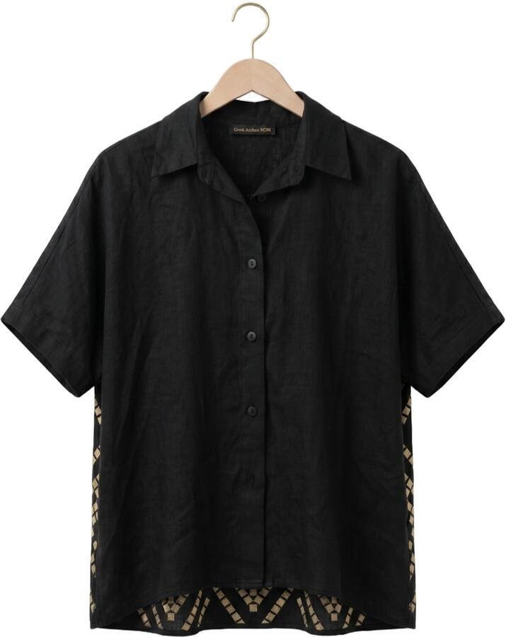 GREEK ARCHAIC KORI Dames Blouses S26k-4085036 Zwart - Foto 2