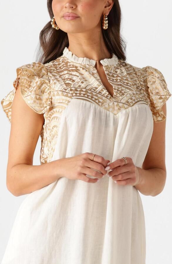 GREEK ARCHAIC KORI Dames Jurken 231097 Gebroken Wit - Foto 2