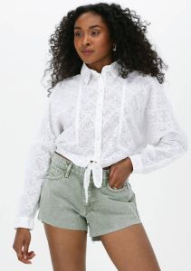 Guess Korte blouse met broderie anglaise