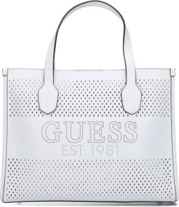 Guess Witte Handtas Katey Perf Small Tote