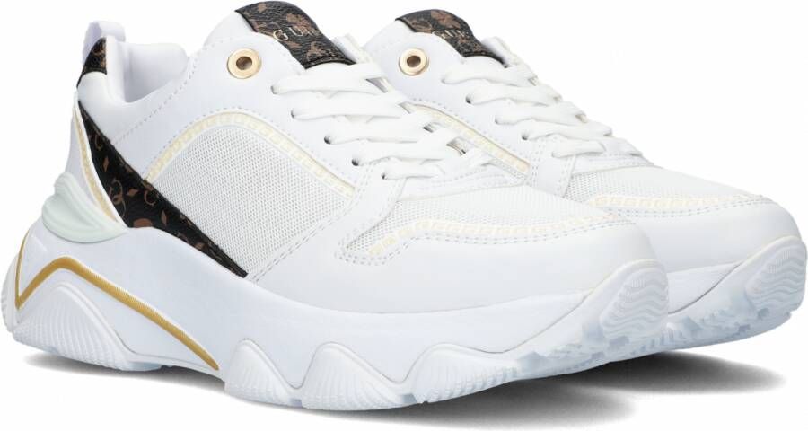 Guess Eco-Leren Sleehak Sneakers White Dames
