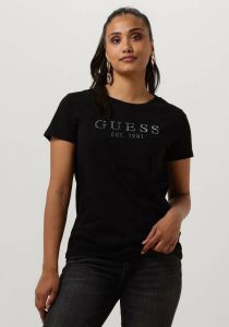 Guess Zwarte korte mouwen T-shirt voor vrouwen Zwart Dames