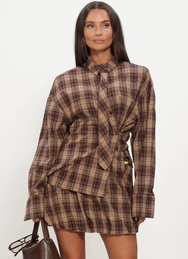 HARPER & YVE Dames Blouses Kim-ls Bruin