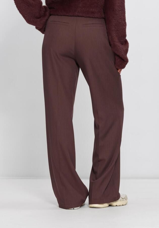 HARPER & YVE high waist wide leg broek met plooien donkerpaars - Foto 2