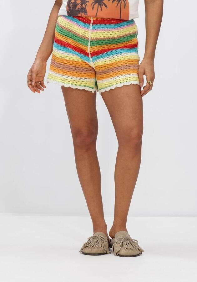 HARPER & YVE straight regular waist gestreepte casual short gehaakt multi
