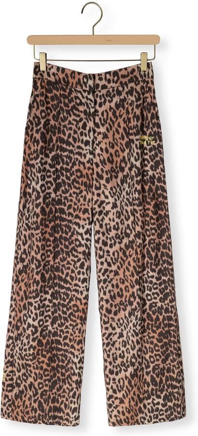 HARPER & YVE wide leg high waist broek met dierenprint bruin - Foto 4