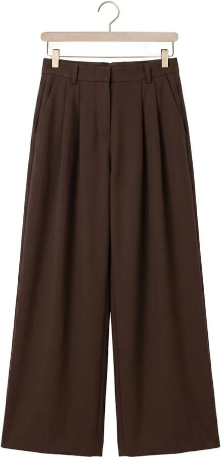 HARPER & YVE wide leg regular waist broek bruin - Foto 4