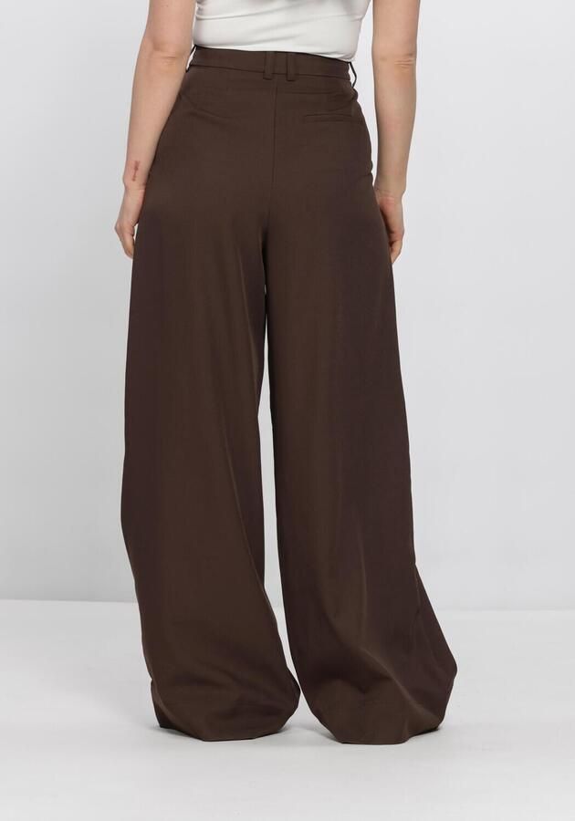 HARPER & YVE wide leg regular waist broek bruin - Foto 2