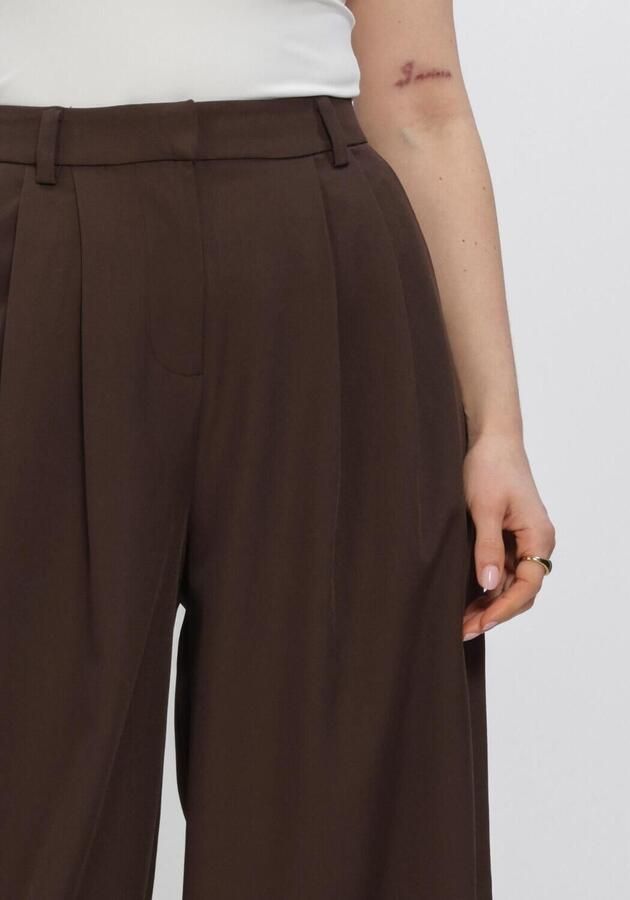 HARPER & YVE wide leg regular waist broek bruin - Foto 3