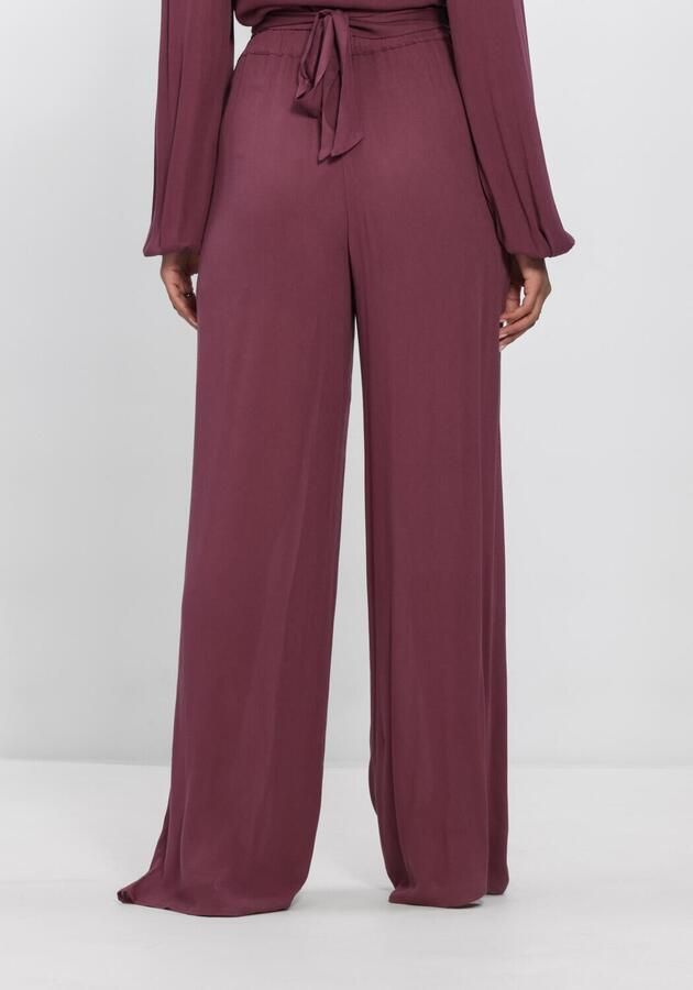 HARPER & YVE wide leg high waist broek donkerpaars - Foto 2