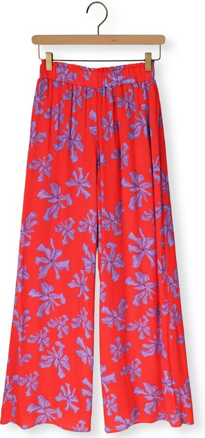 HARPER & YVE wide leg regular waist gebloemde broek rood - Foto 4