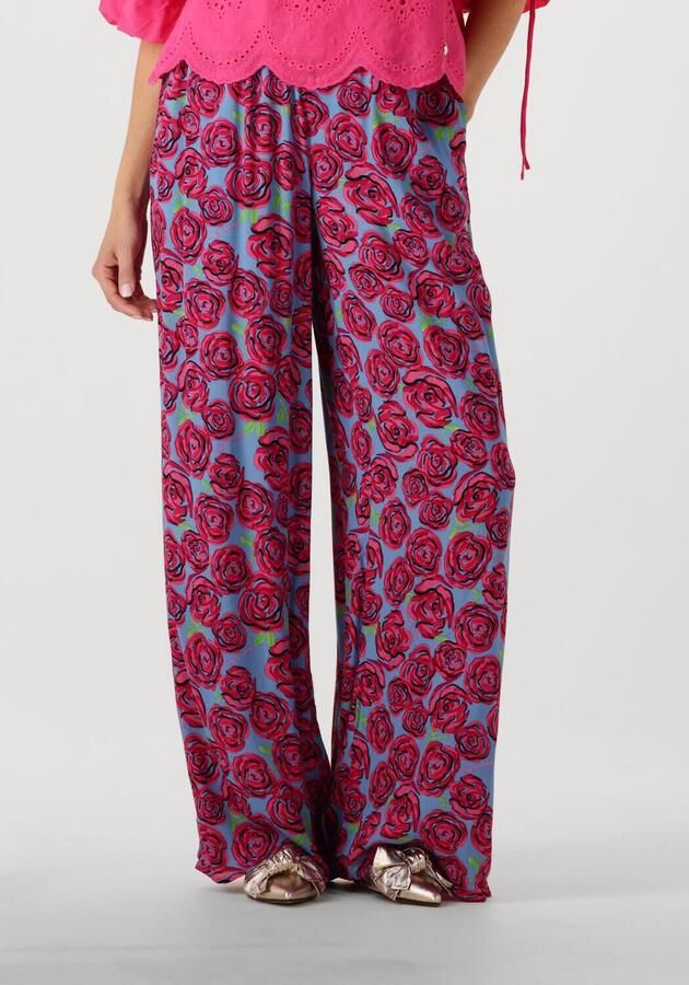 HARPER & YVE wide leg regular waist casual broek roze - Foto 4