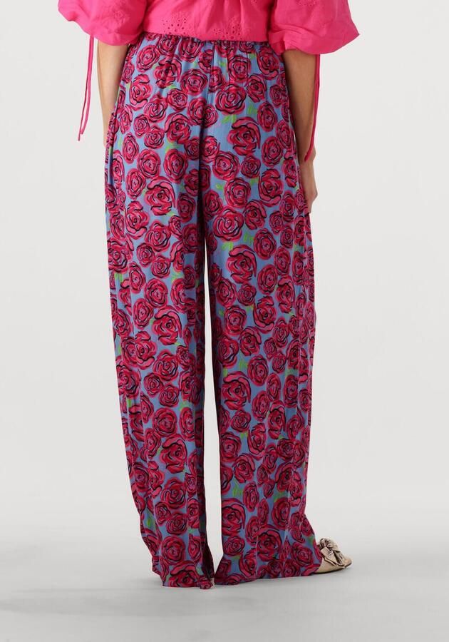 HARPER & YVE wide leg regular waist casual broek roze