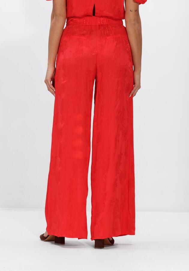 HARPER & YVE wide leg high waist gebloemde broek rood - Foto 2