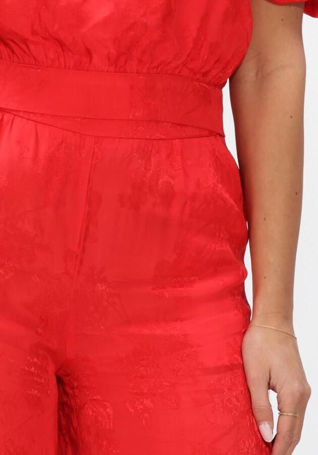 HARPER & YVE wide leg high waist gebloemde broek rood - Foto 3